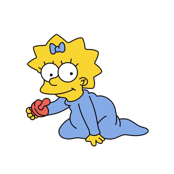 dibujos de dibujo-Maggie-Simpson-paso7-1