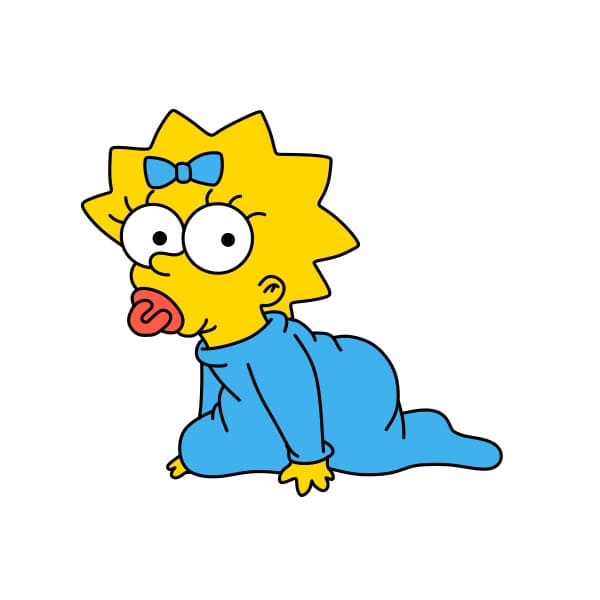 dibujos de dibujo-Maggie-Simpson-paso7-5