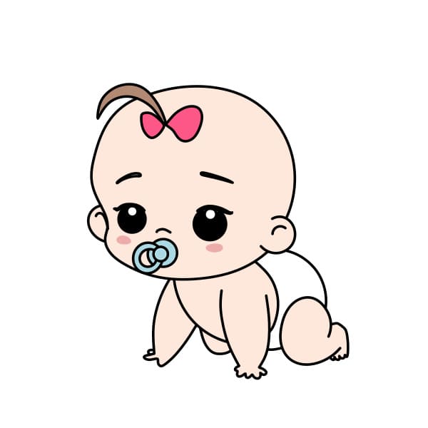 dibujos de dibujo-bebe-paso10