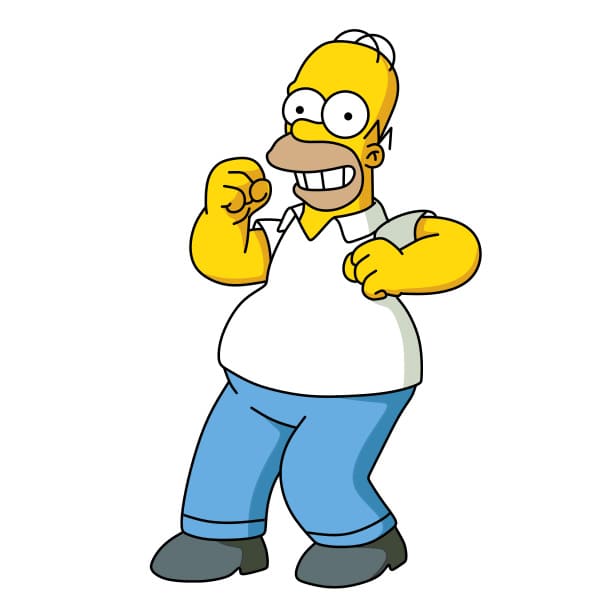Dibujos de Homer Simpson - Cómo dibujar Homer Simpson paso a paso