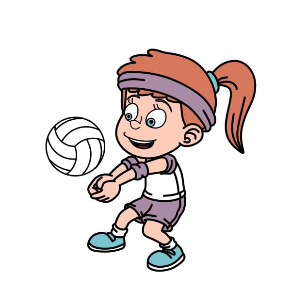 dibujos de Dibujo-De-Jugador-De-Voleibol-paso17