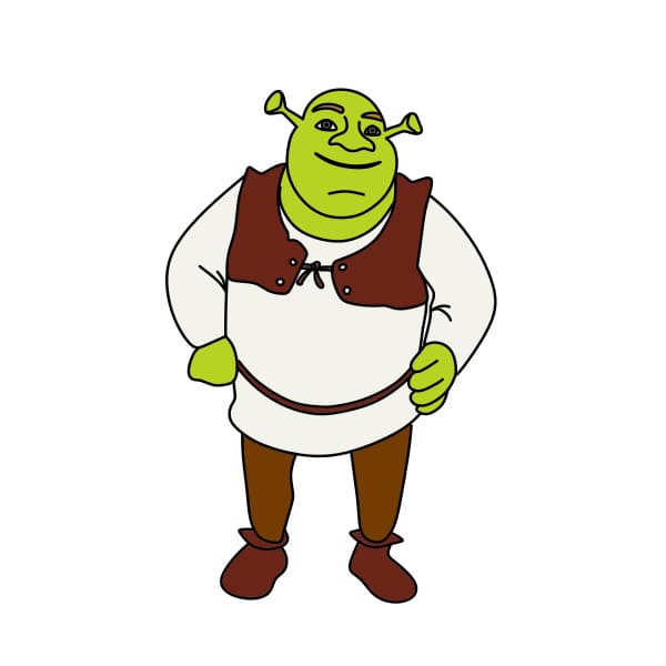 dibujos de Dibujo-del-ogro-Shrek-paso10