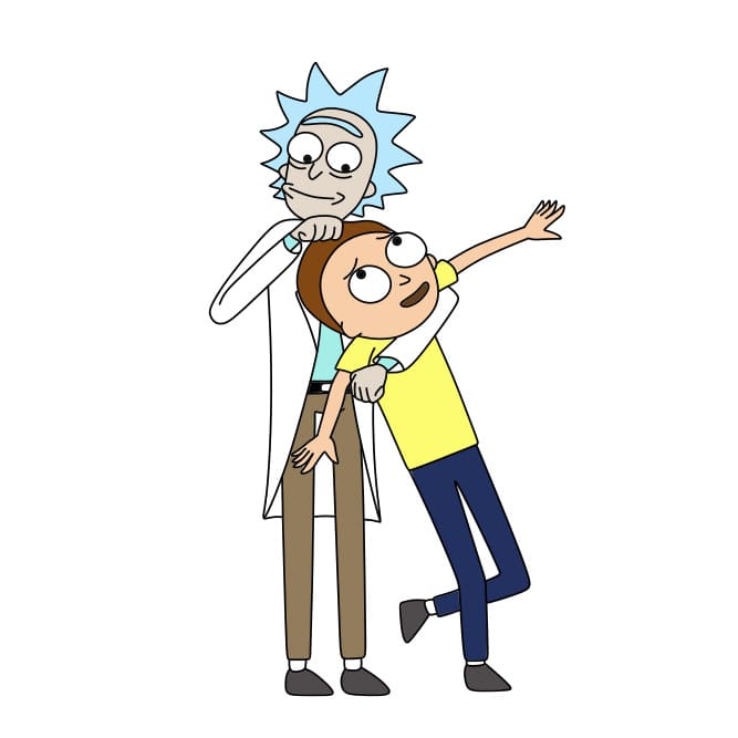 Dibujos de Rick y Morty - Cómo dibujar Rick y Morty paso a paso