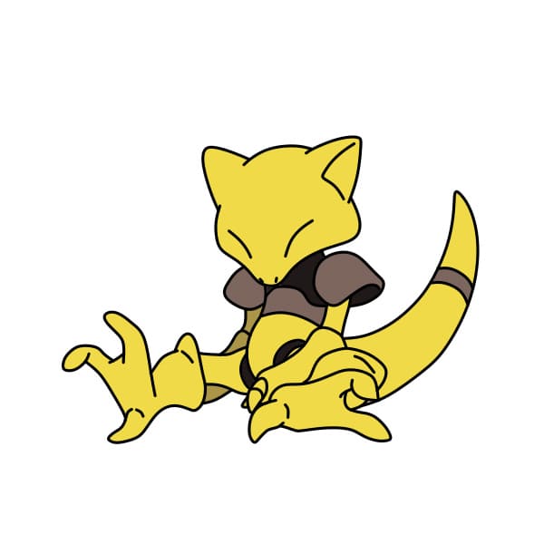 dibujos de Dibujo-De-Pokemon-Abra-paso9