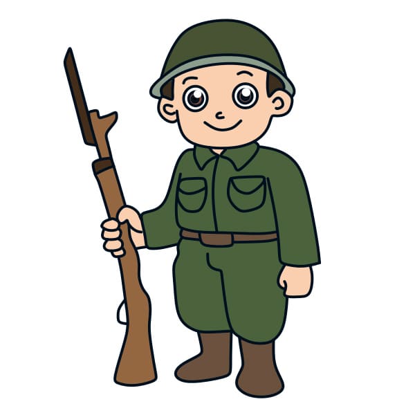 dibujos de Dibujo-Soldado-paso9