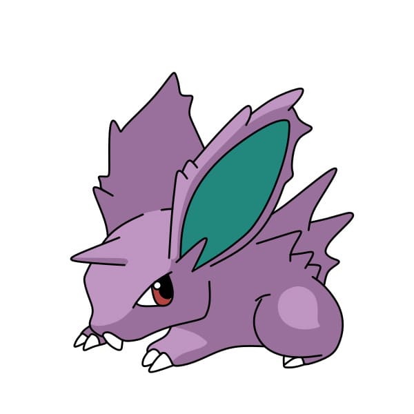 dibujos de Dibujo-de-pokemon-nidoran-paso9