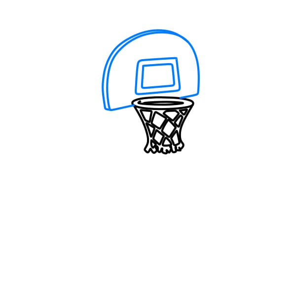 Dibujos de Aro de Baloncesto - Cómo dibujar Aro de Baloncesto paso a paso