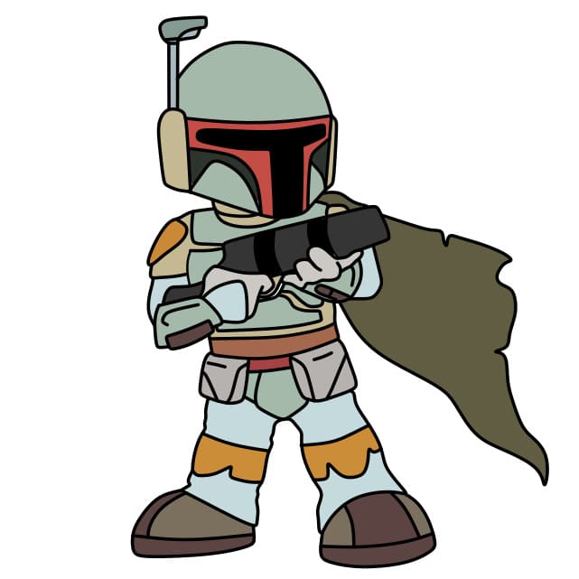 Dibujos de Boba Fett - Cómo dibujar Boba Fett paso a paso