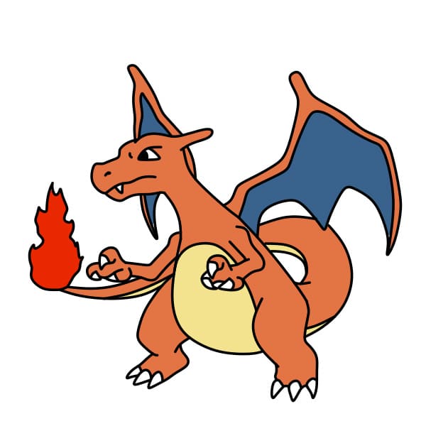 dibujos de Dibujo-De-Pokemon-Charizard-paso11