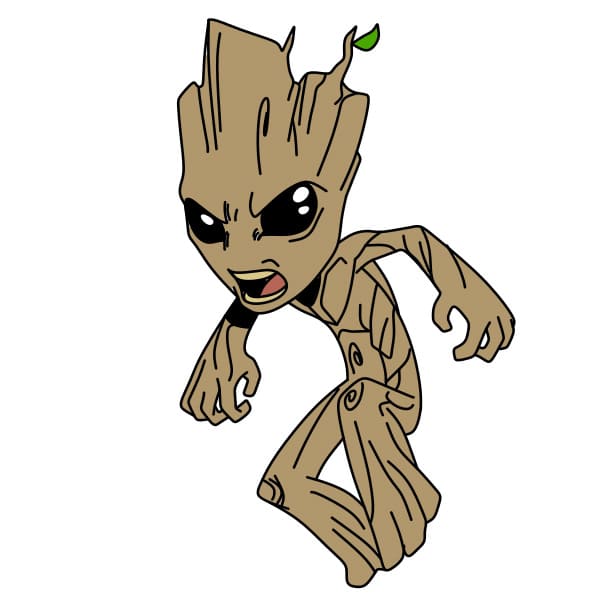Dibujos de Groot - Cómo dibujar Groot paso a paso