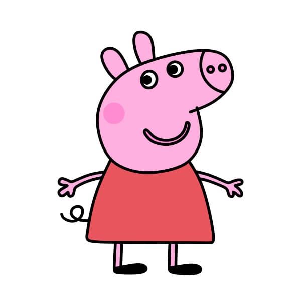 dibujos de Dibujo-Peppa-pig-paso7