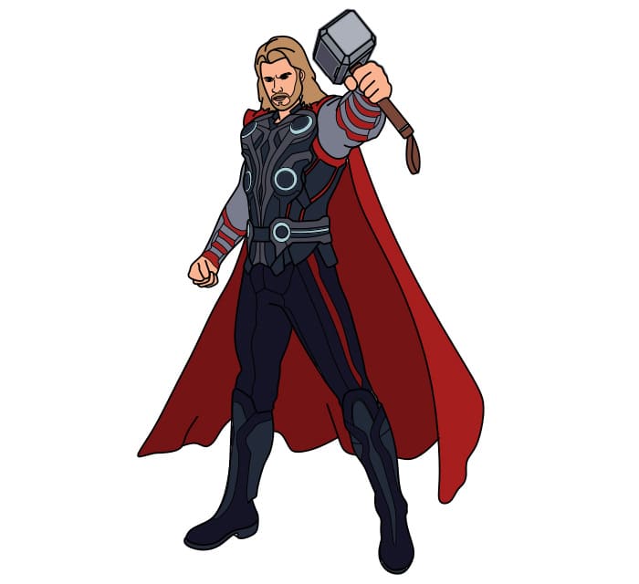 dibujos de Dibujo-Thor-paso14