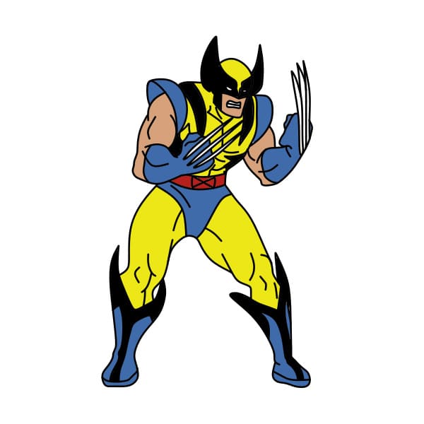 dibujos de dibujo-Wolverine-paso9