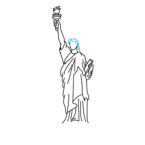 Dibujos de Estatua de la Libertad - Cómo dibujar Estatua de la Libertad  paso a paso