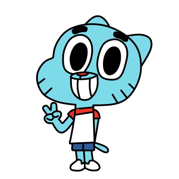 dibujos de Como-dibujar-Gumball-paso8-1