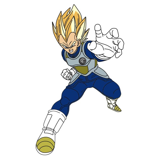 dibujos de Como-dibujar-a-Vegeta-paso11-2