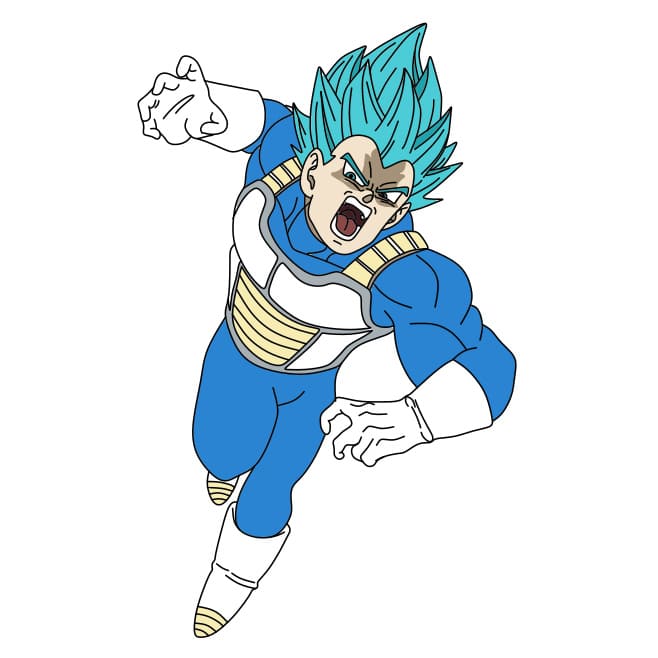 dibujos de Como-dibujar-a-Vegeta-paso12-2