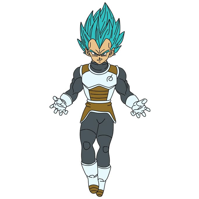 dibujos de Como-dibujar-a-Vegeta-paso12