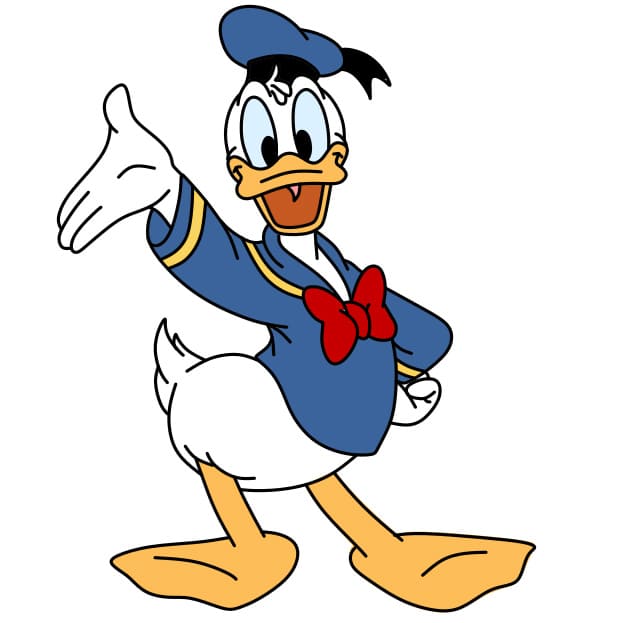 dibujos de Como-dibujar-el-pato-Donald-paso12-5