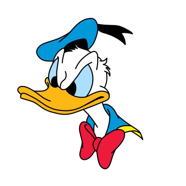 dibujos de Como-dibujar-el-pato-Donald-paso9-1