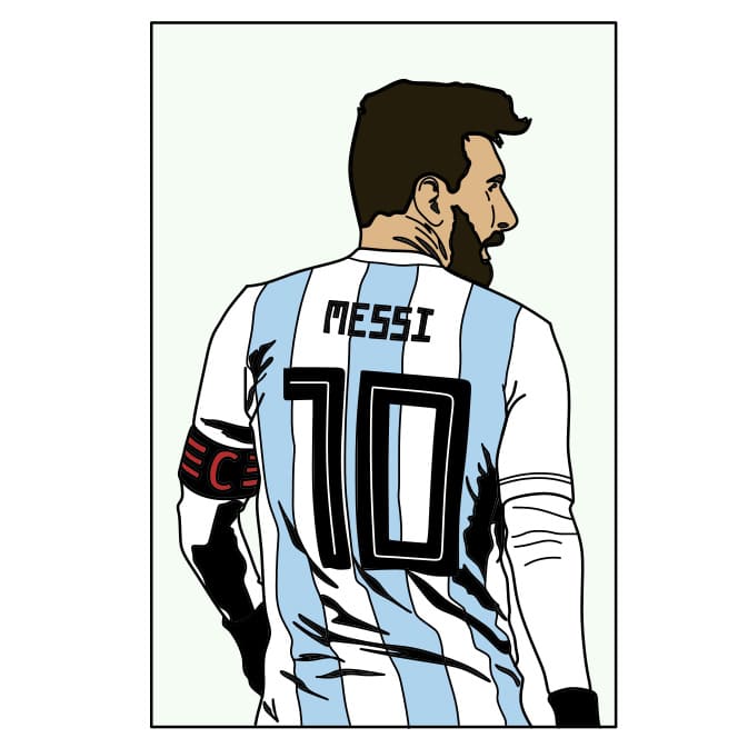 dibujos de Como-dibujar-a-Lionel-Messi-paso16