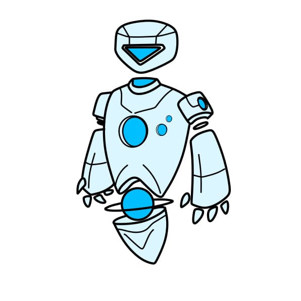 Dibujos Faciles para Pintar Robots 4