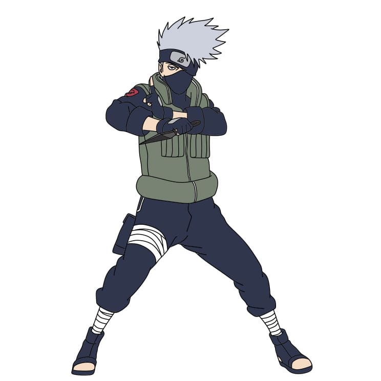 dibujos de Como-dibujar-Kakashi-Hatake-paso11-2