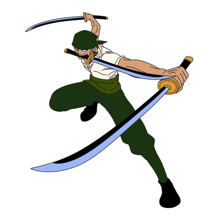 dibujos de como-dibujar-a-roronoa-zoro-paso-a-paso12