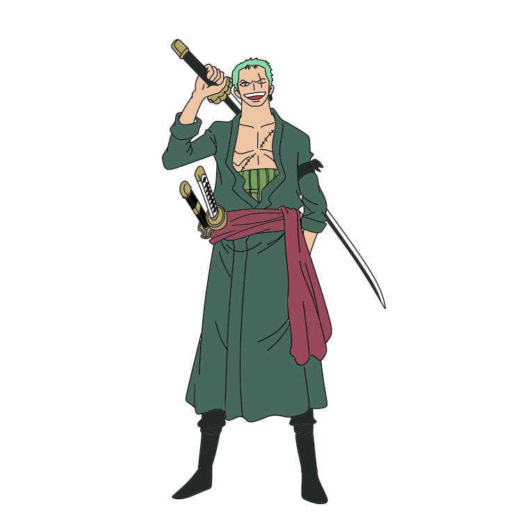 dibujos de como-dibujar-a-roronoa-zoro-paso-a-paso16-1