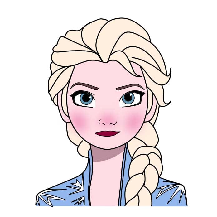 dibujos de Como-Dibujar-a-la-Princesa-Elsa-Paso-9