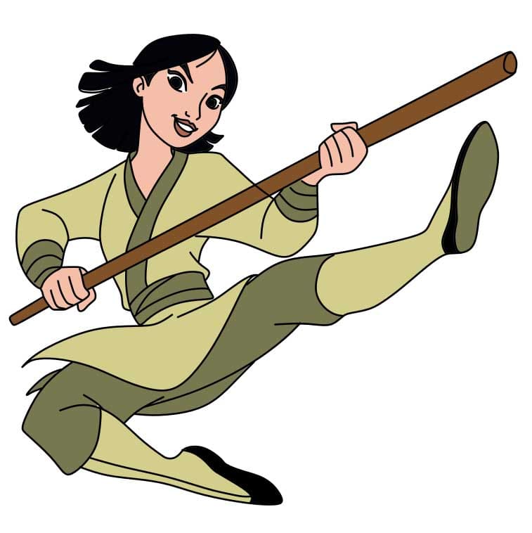 dibujos de Como-dibujar-Mulan-Paso-11