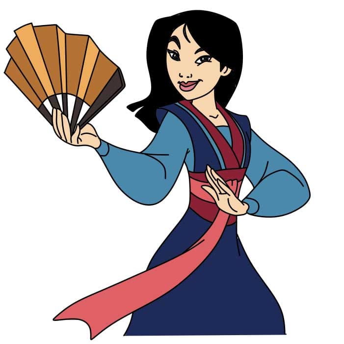 dibujos de Como-dibujar-Mulan-Paso-9