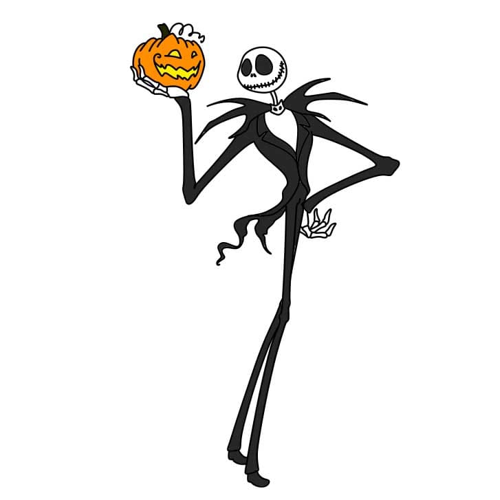 dibujos de Como-dibujar-a-Jack-Skellington-Paso-12