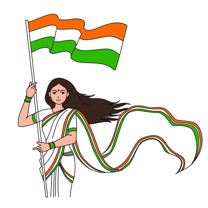 dibujos de Como-dibujar-el-Dia-de-la-Independencia-de-la-India-paso11