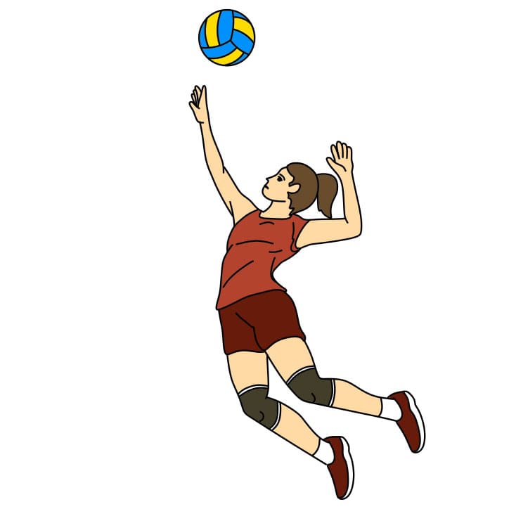 dibujos de Como-dibujar-voleibol-Paso-11