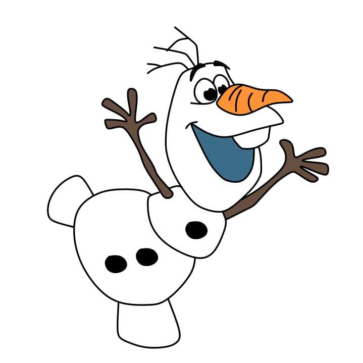 dibujos de Como-Dibujar-a-Olaf-Paso-7-3