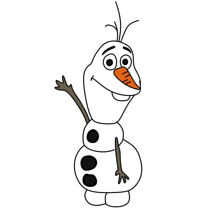 dibujos de Como-Dibujar-a-Olaf-Paso-8-5