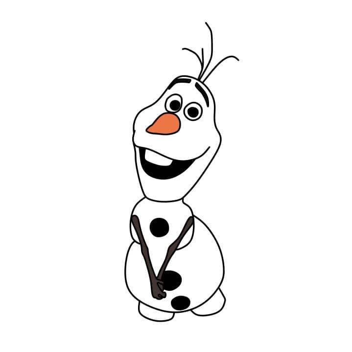 dibujos de Como-Dibujar-a-Olaf-Paso-8-7