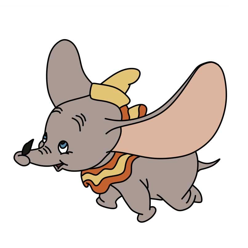 dibujos de Como-dibujar-Dumbo-Paso-10