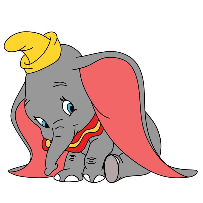 dibujos de Como-dibujar-Dumbo-Paso-9