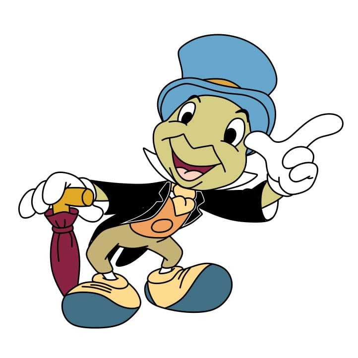 dibujos de Como-dibujar-Jiminy-Cricket-Paso-11