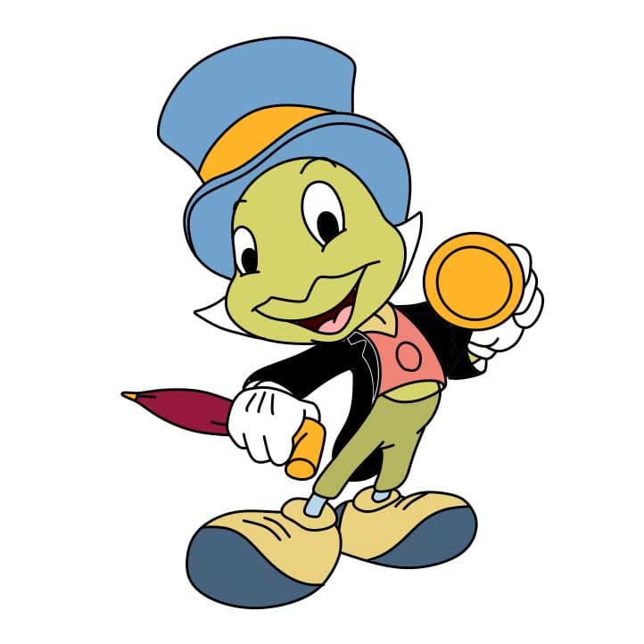 dibujos de Como-dibujar-Jiminy-Cricket-Paso-12