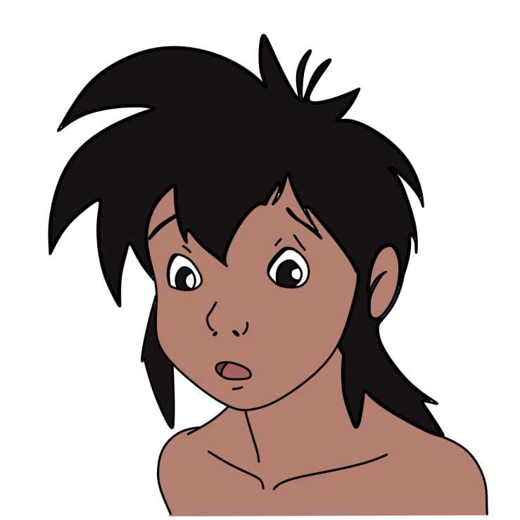 dibujos de Como-dibujar-Mowgli-Paso-7-2