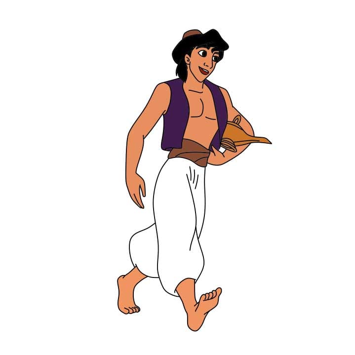 dibujos de Como-dibujar-a-Aladino-Paso-12