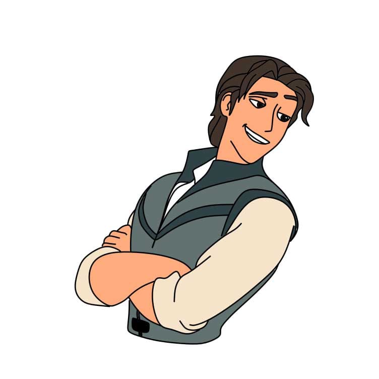 dibujos de Como-dibujar-a-Flynn-Rider-Paso-8-1