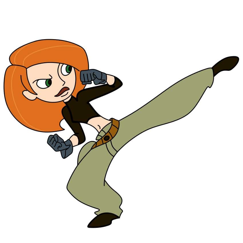 dibujos de Como-dibujar-a-Kim-Possible-Paso-9-6