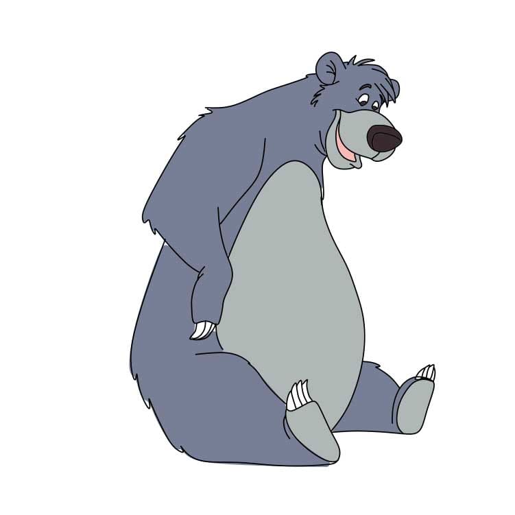 dibujos de Como-dibujar-el-oso-Baloo-Paso-9-8