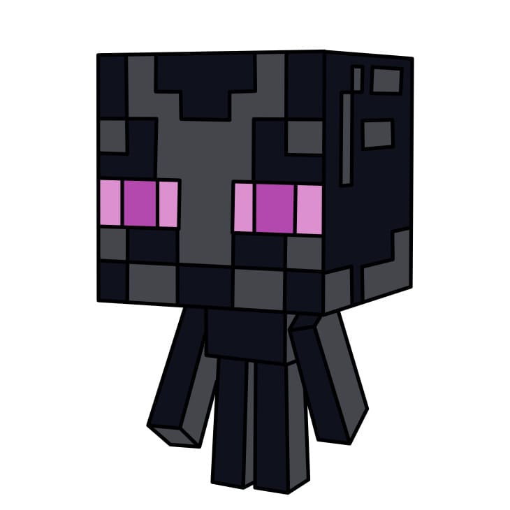 dibujos de Como-dibujar-a-Enderman-Paso-8-3