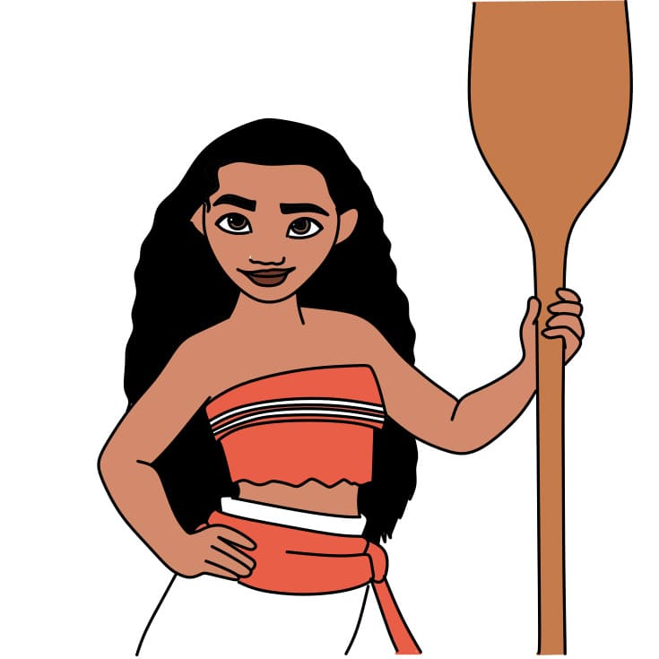 dibujos de Como-dibujar-a-Moana-Paso-9