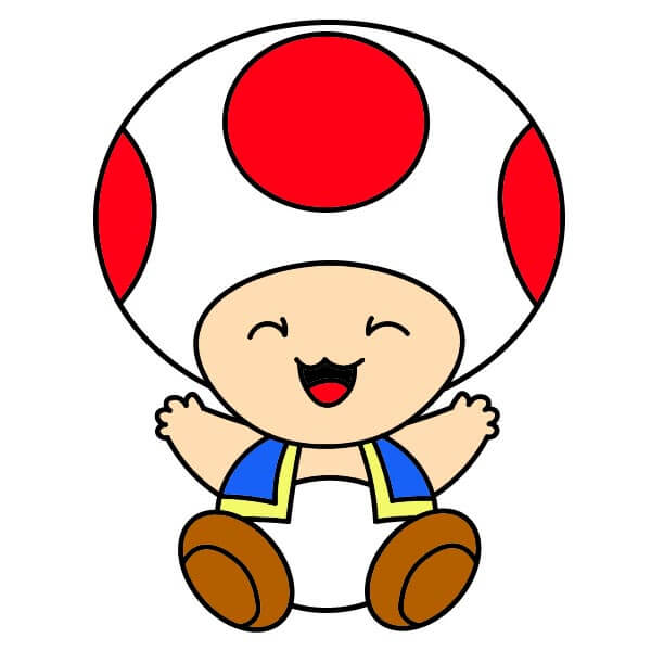 dibujos de Toad Mario 4-9